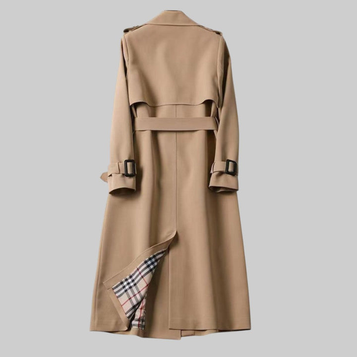 Women’s Long Belted Trench Coat | Double-Breasted