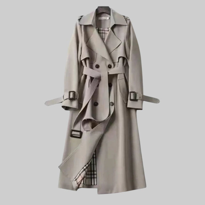 Women’s Long Belted Trench Coat | Double-Breasted