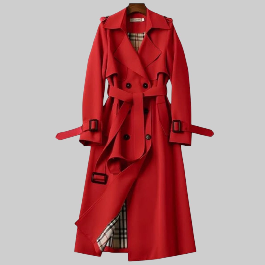 Women’s Long Belted Trench Coat | Double-Breasted