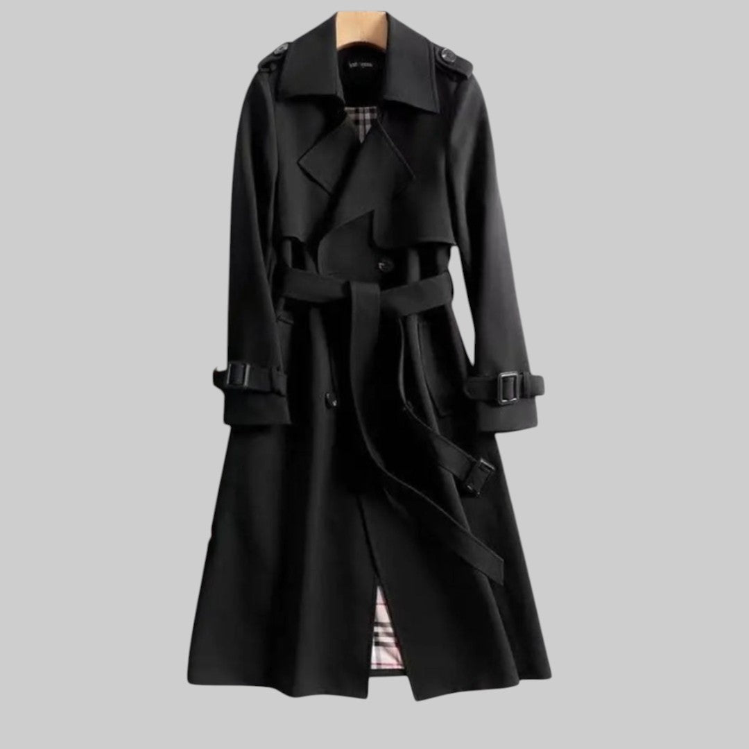 Women’s Long Belted Trench Coat | Double-Breasted