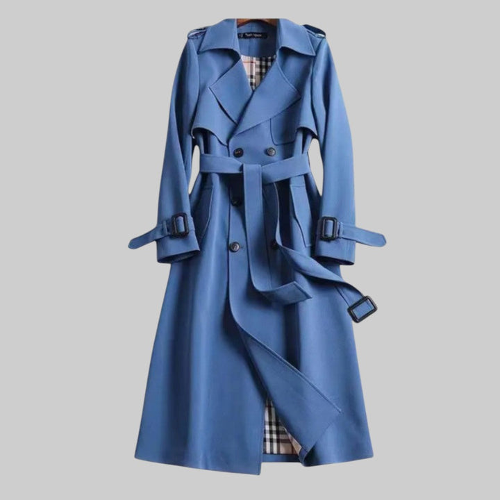 Women’s Long Belted Trench Coat | Double-Breasted