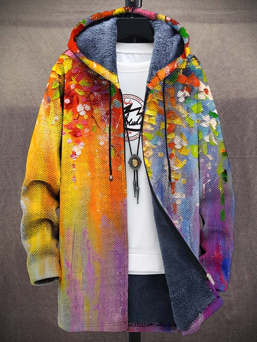 Women's Printed Oversized Jacket | Hooded