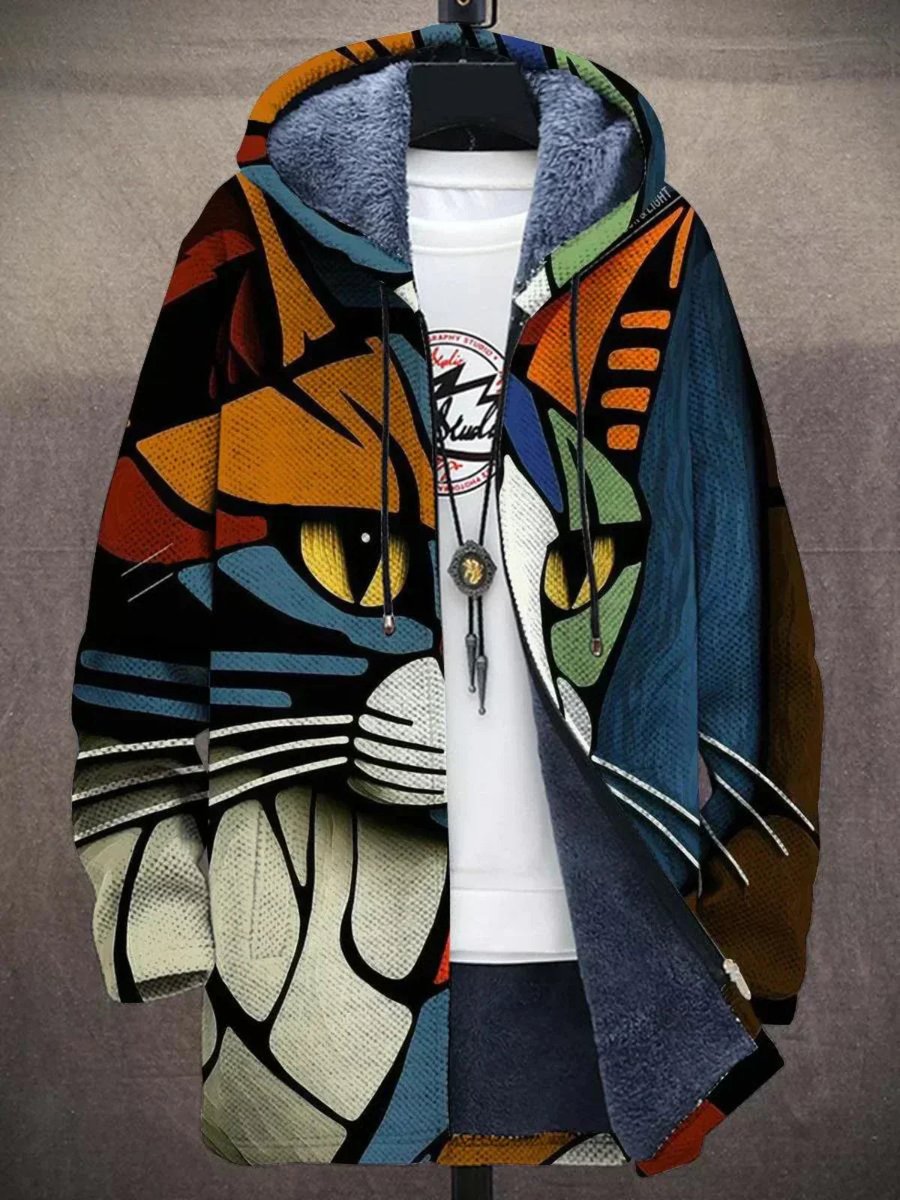 Women's Printed Oversized Jacket | Hooded