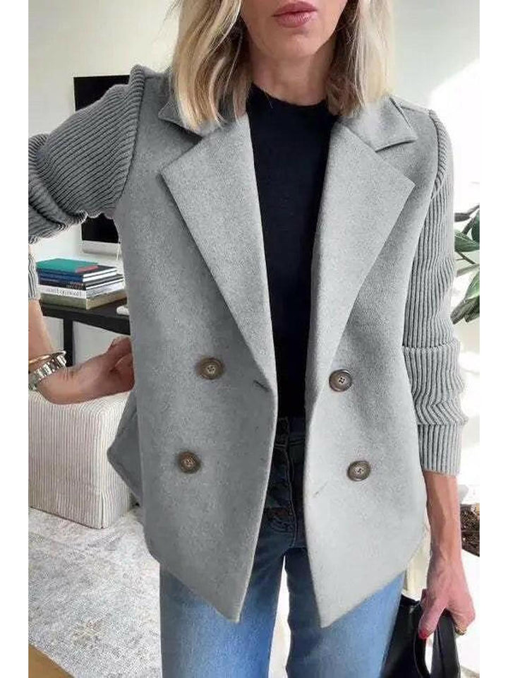 Women's Casual Notch Lapel Coat | Buttons