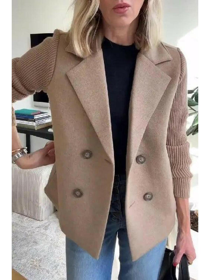 Women's Casual Notch Lapel Coat | Buttons