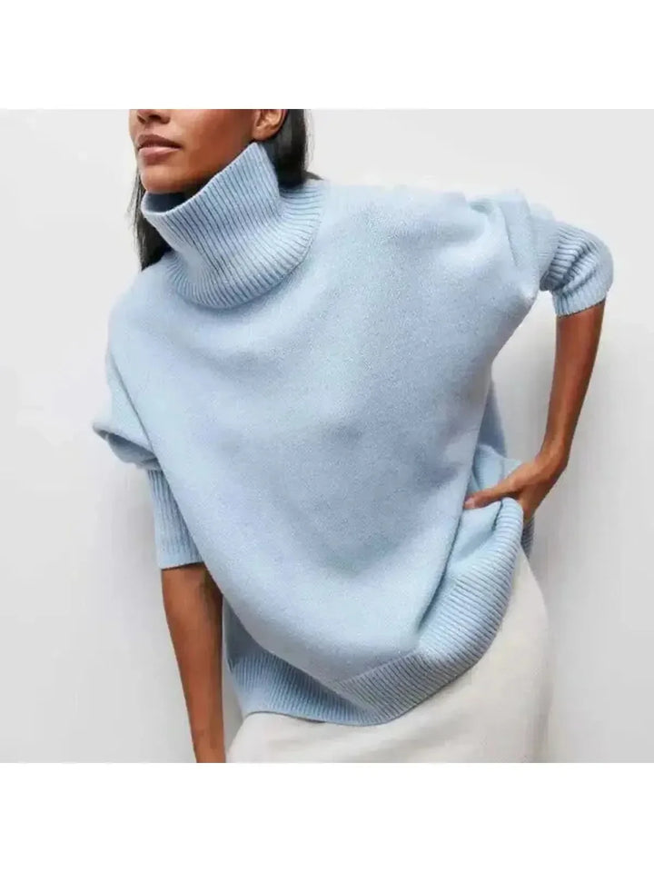Women's Chic Turtleneck Jumper | Ribbed