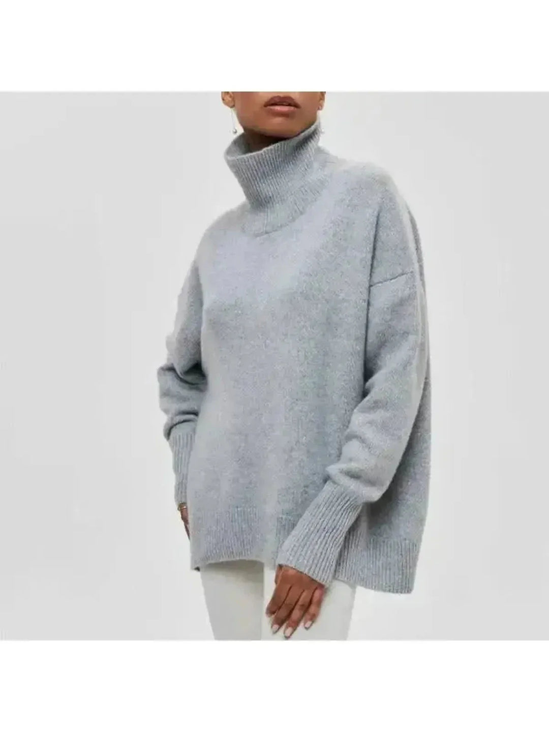 Women's Chic Turtleneck Jumper | Ribbed