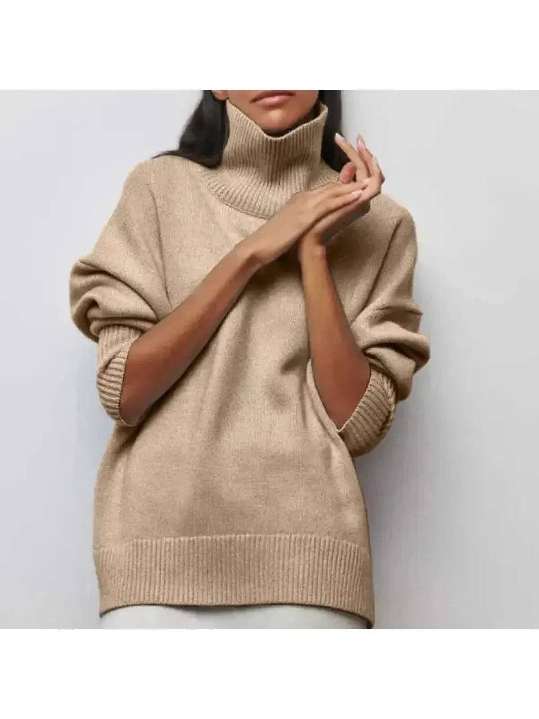 Women's Chic Turtleneck Jumper | Ribbed