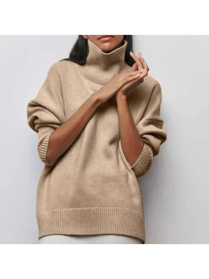 Women's Chic Turtleneck Jumper | Ribbed
