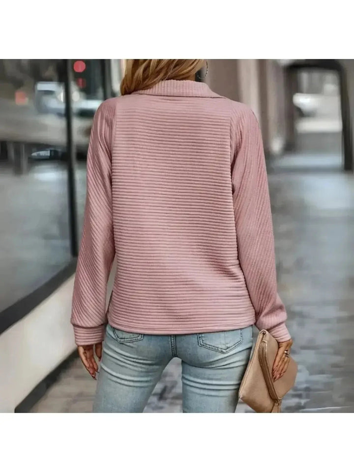 Women’s Quarter-Zip Jumper | Stand Collar