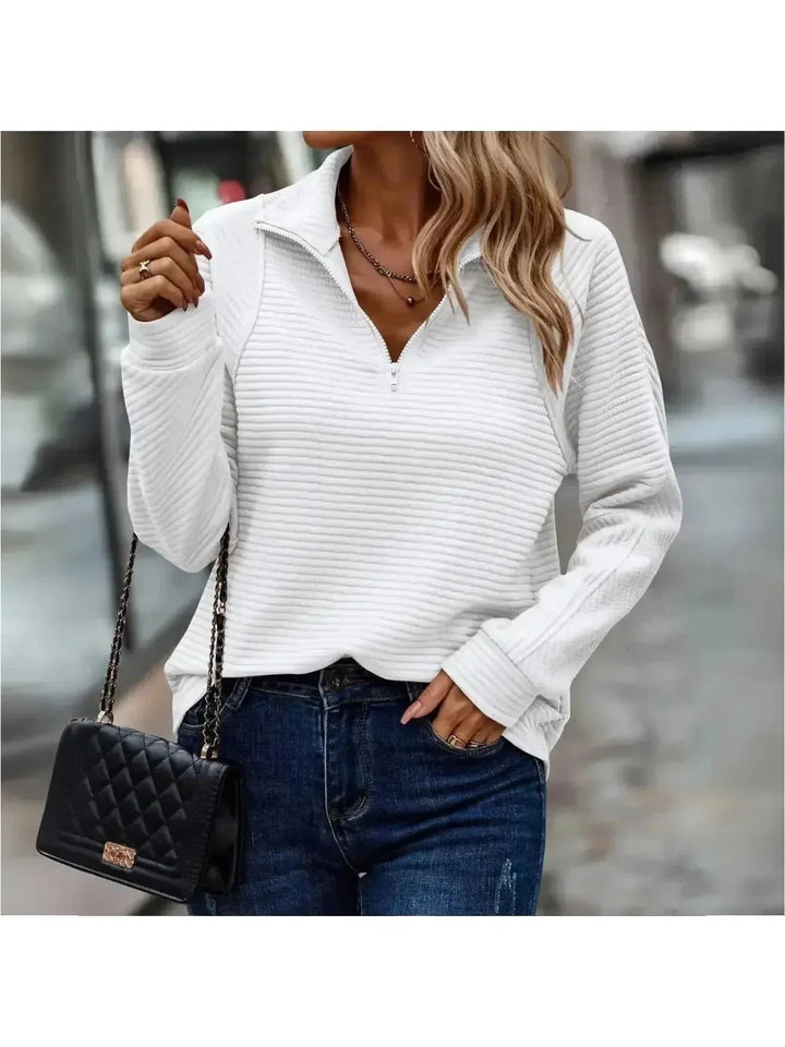 Women’s Quarter-Zip Jumper | Stand Collar