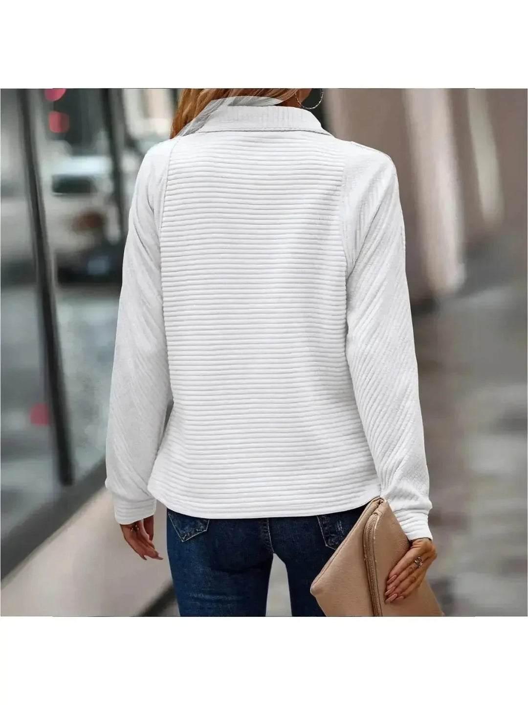 Women’s Quarter-Zip Jumper | Stand Collar