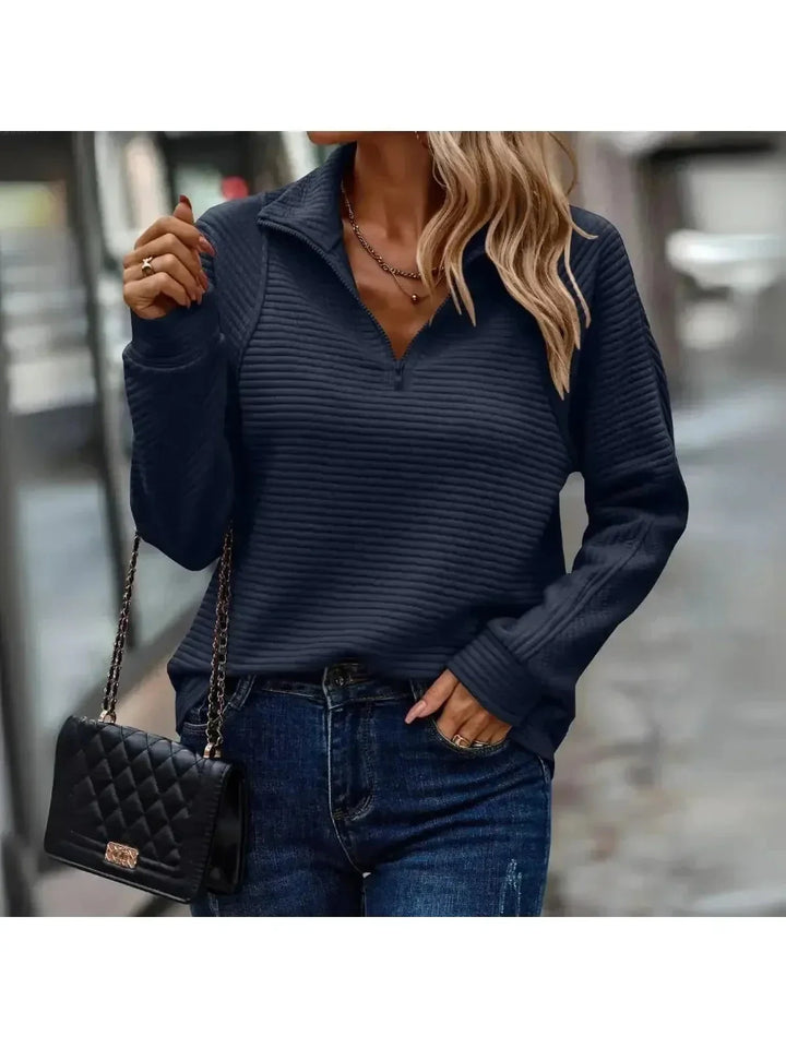 Women’s Quarter-Zip Jumper | Stand Collar