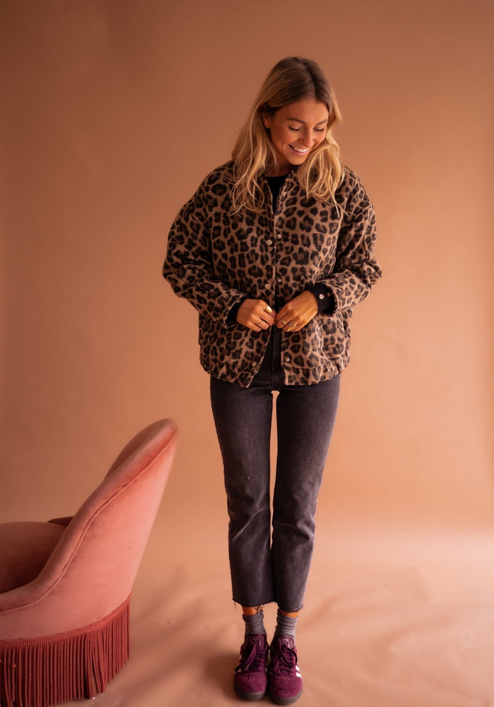 Women's Oversized Patterned Jacket | Pockets