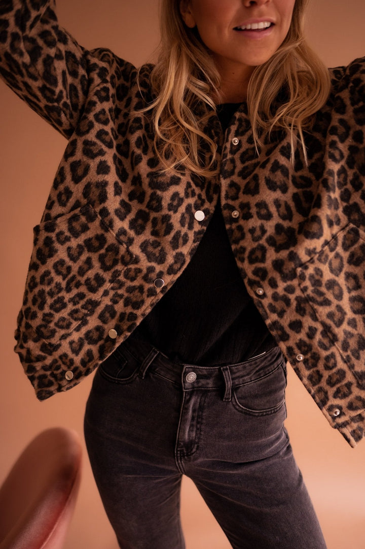 Women's Oversized Patterned Jacket | Pockets