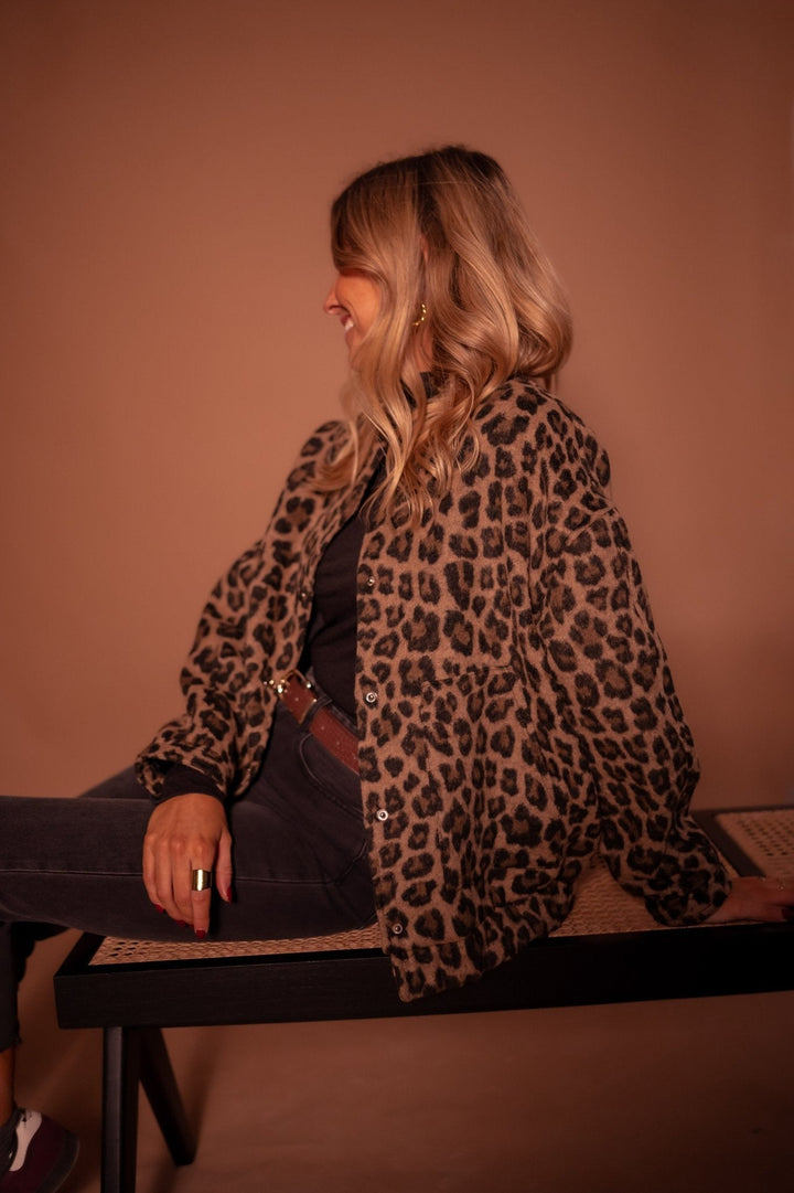 Women's Oversized Patterned Jacket | Pockets