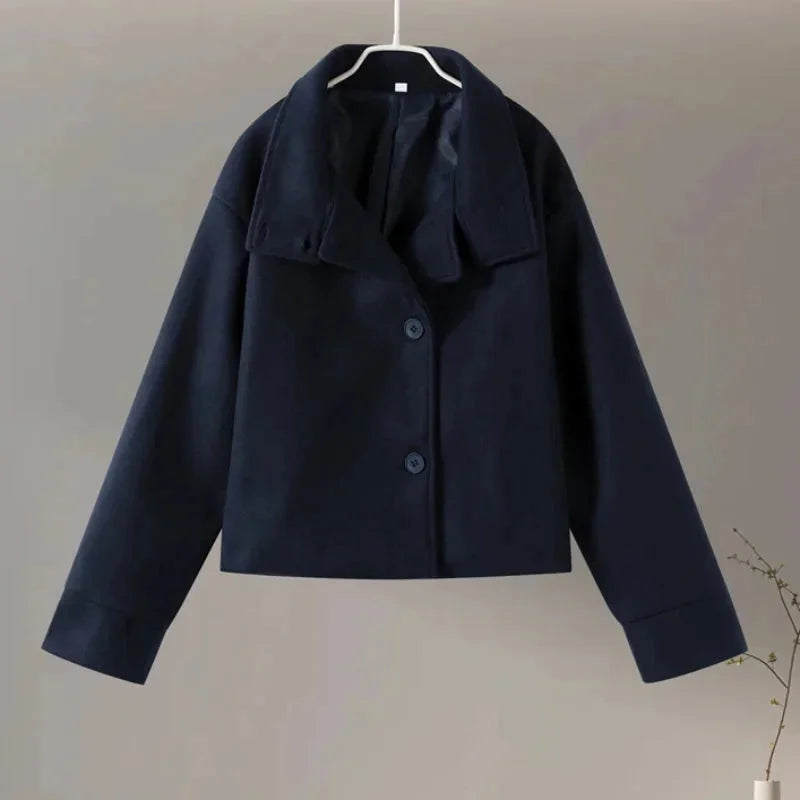 Women's Funnel Neck Winter Jacket | Cropped