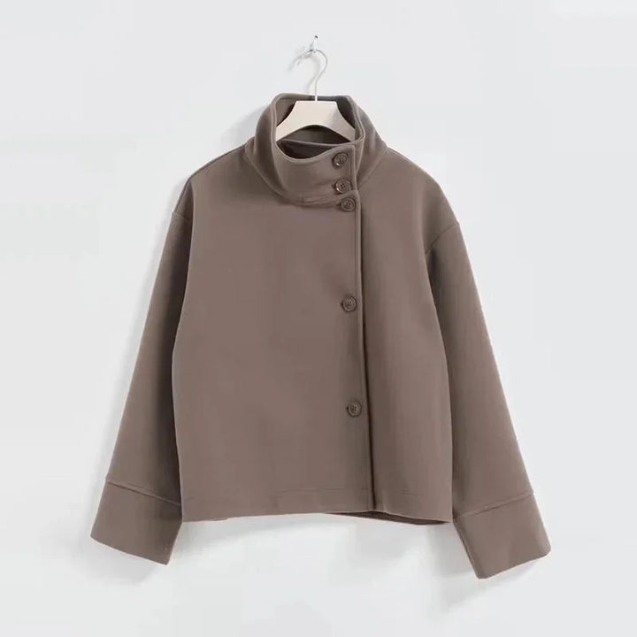 Women's Funnel Neck Winter Jacket | Cropped