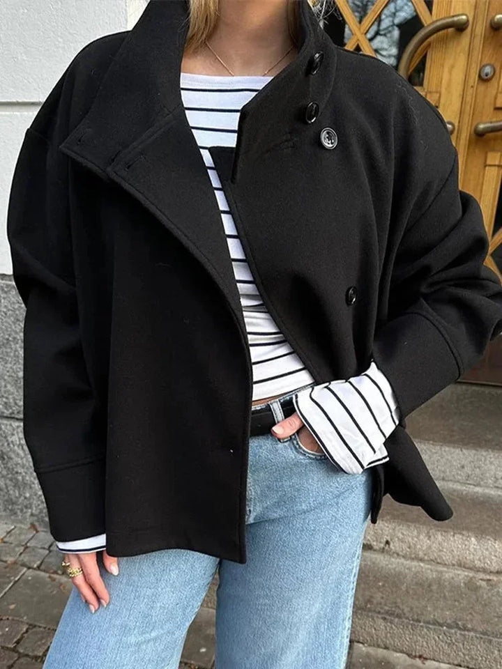 Women's Funnel Neck Winter Jacket | Cropped