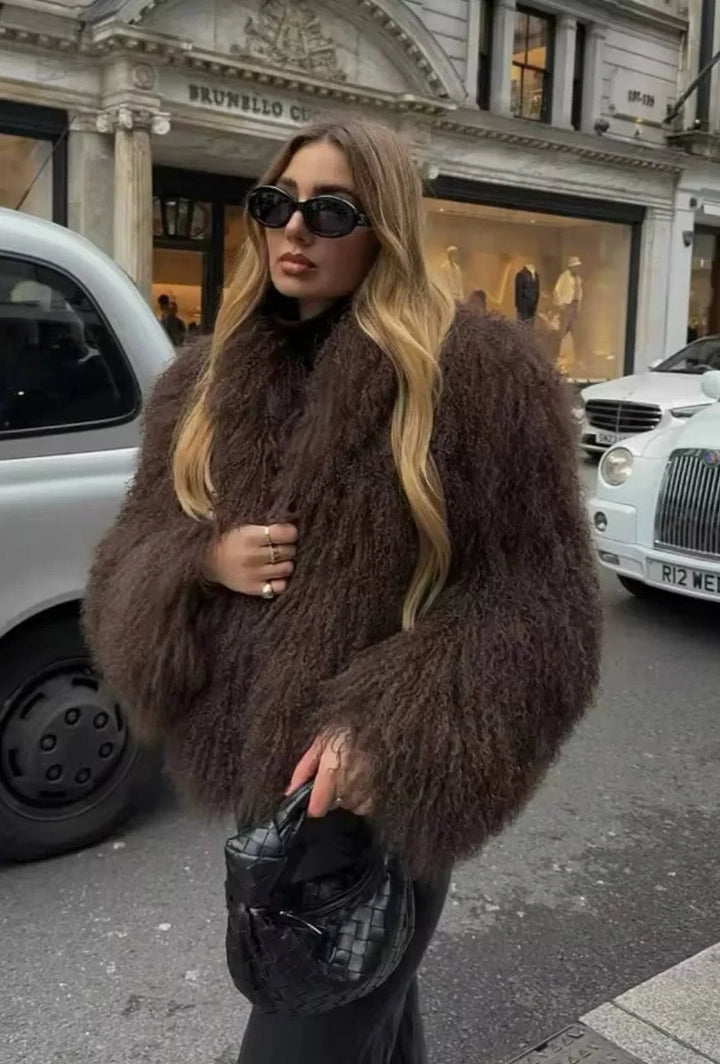Women's Fur Oversized Winter Jacket | Shaggy