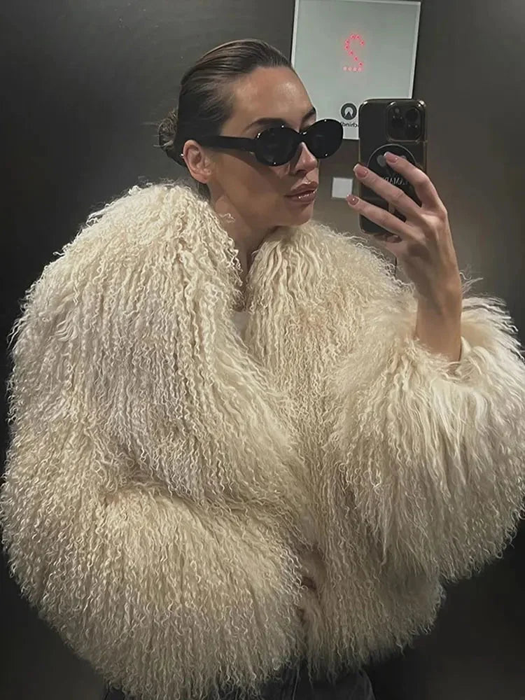 Women's Fur Oversized Winter Jacket | Shaggy