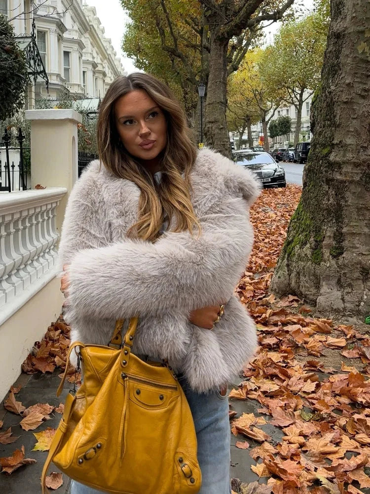 Women's Fur Oversized Winter Jacket | Shaggy