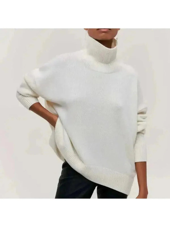 Women's Chic Turtleneck Jumper | Ribbed
