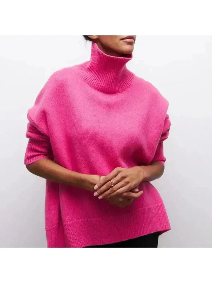 Women's Chic Turtleneck Jumper | Ribbed