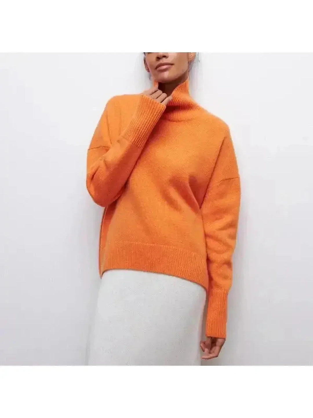 Women's Chic Turtleneck Jumper | Ribbed