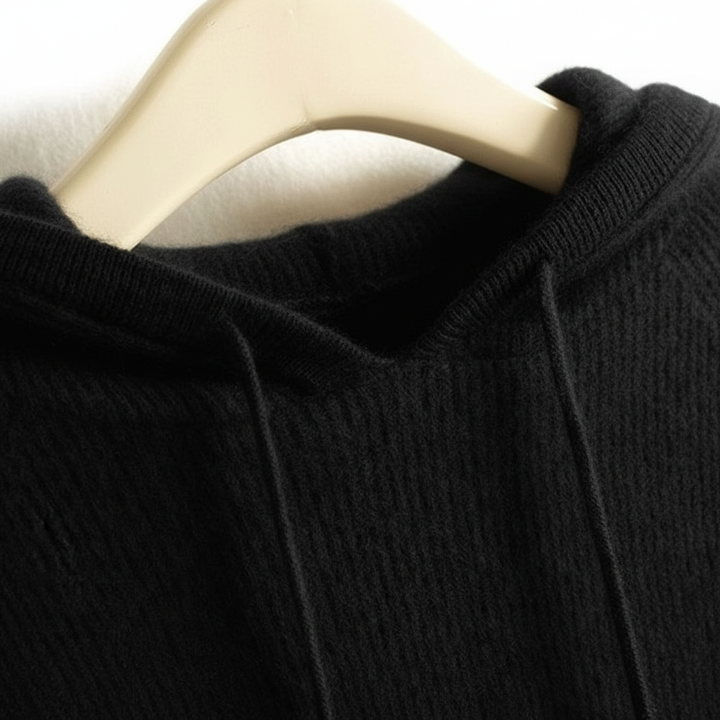 Women's Oversized Winter Knitted Hoodie | Plain