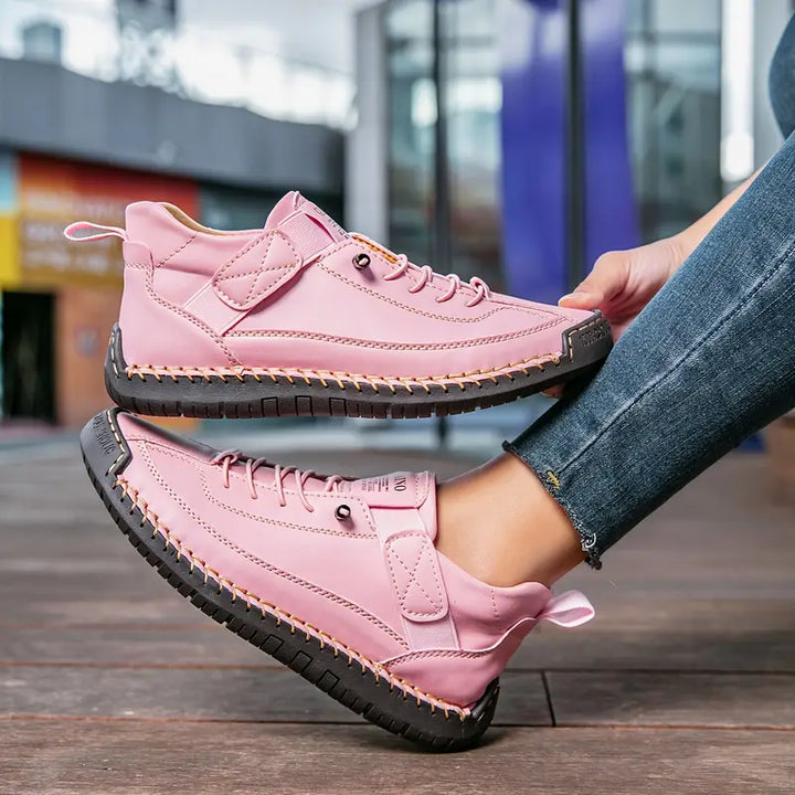 Women's Casual Outdoor Flat Sneakers | Lace Up