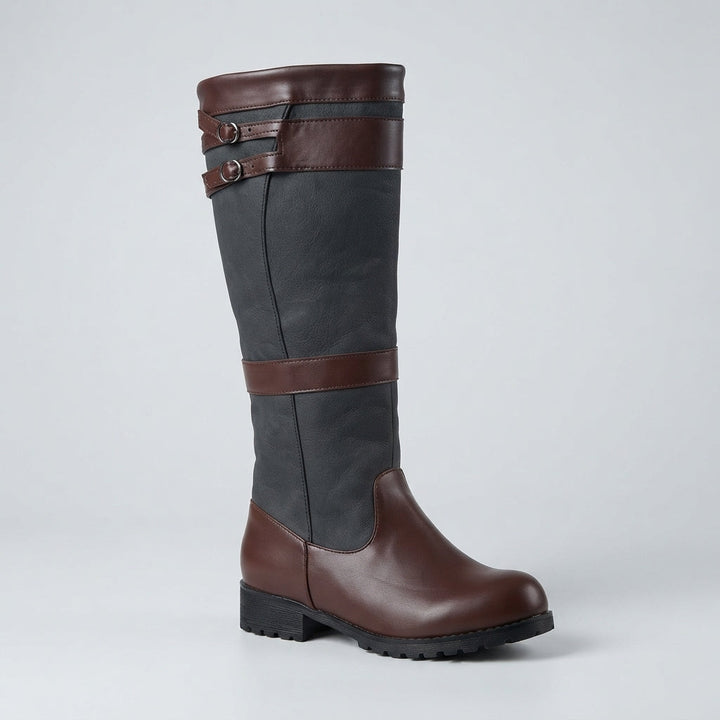 Women's Buckle Knee High Riding Boots | Heel