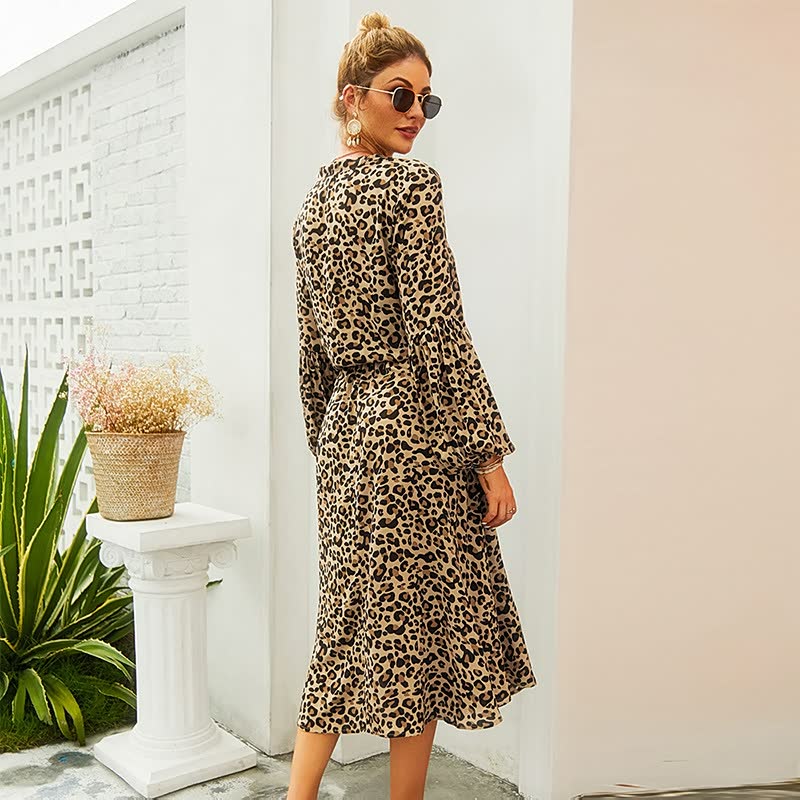 Women’s Printed Vacation Dress | Midi