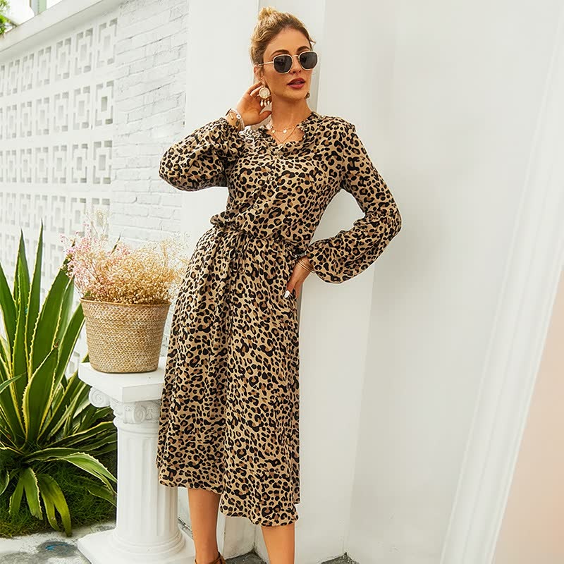Women’s Printed Vacation Dress | Midi