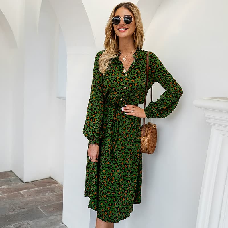 Women’s Printed Vacation Dress | Midi