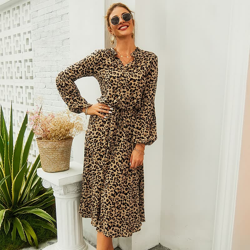 Women’s Printed Vacation Dress | Midi