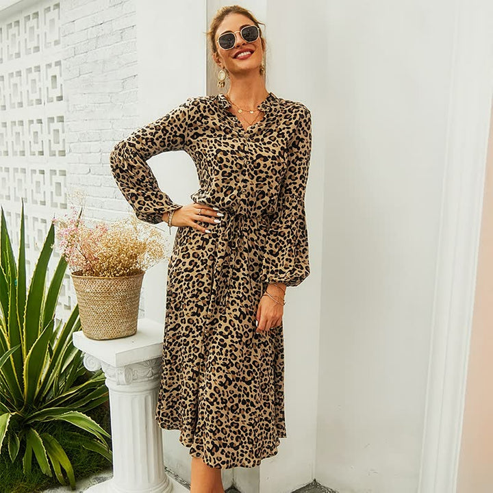 Women’s Printed Vacation Dress | Midi