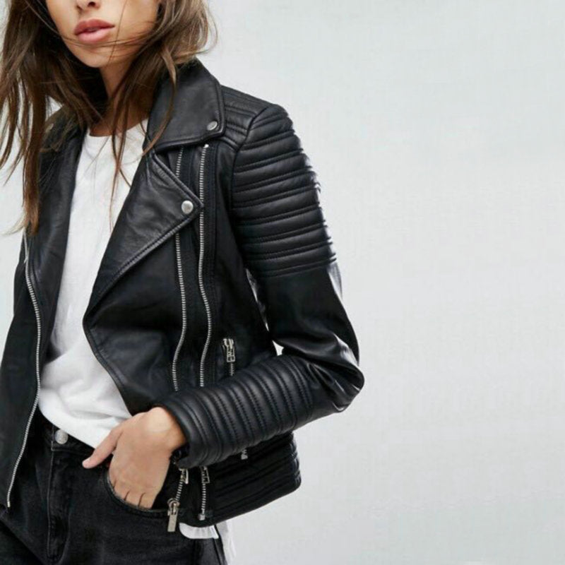 Women's Asymmetric Zip Moto Jacket | Casual
