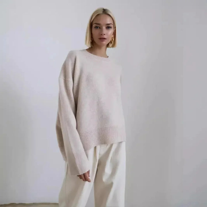 Women's Oversized Crew Neck Knit Jumper | Winter