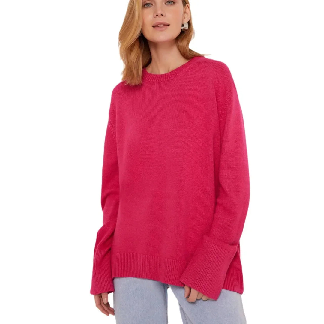 Women's Oversized Crew Neck Knit Jumper | Winter
