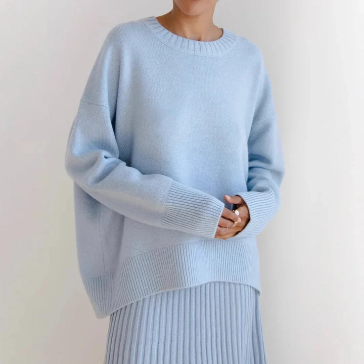 Women's Oversized Crew Neck Knit Jumper | Winter