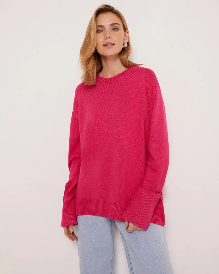 Women's Oversized Crew Neck Knit Jumper | Winter
