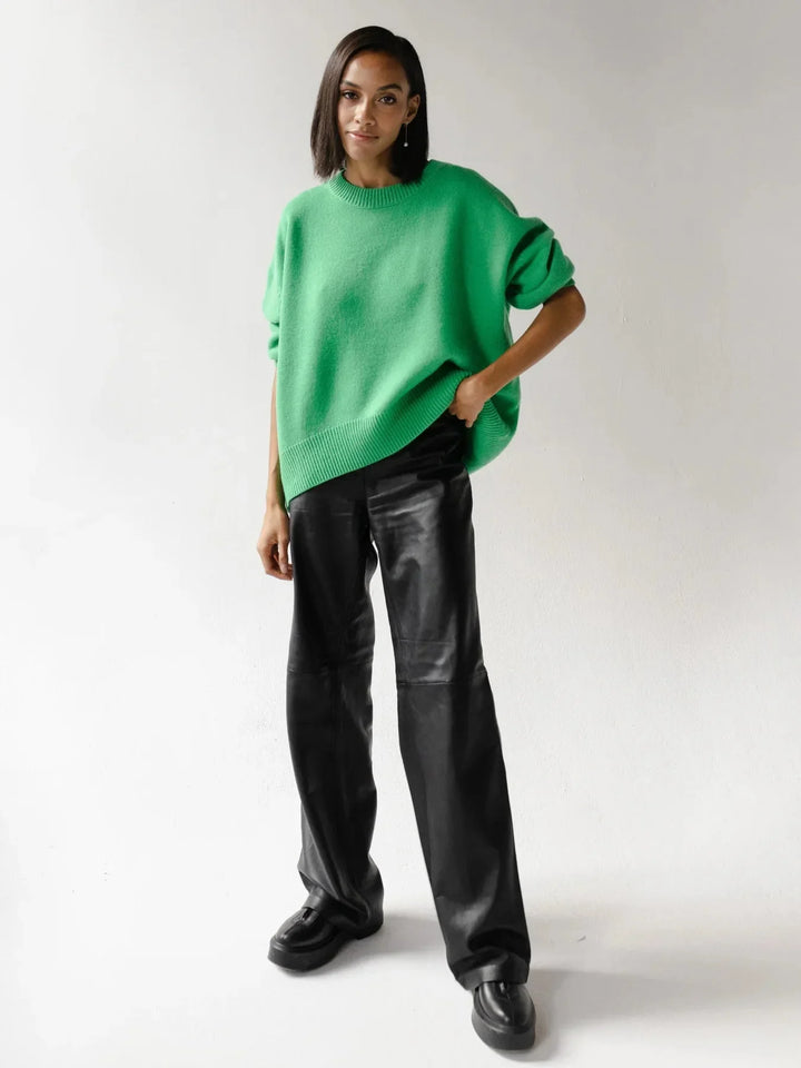 Women's Oversized Crew Neck Knit Jumper | Winter