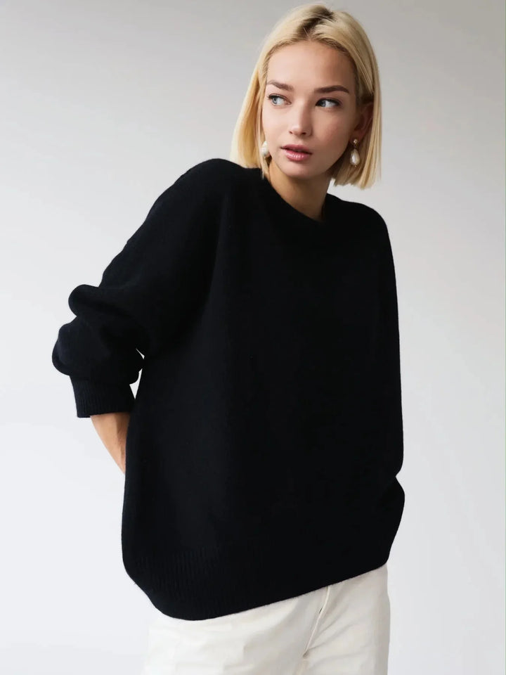 Women's Oversized Crew Neck Knit Jumper | Winter