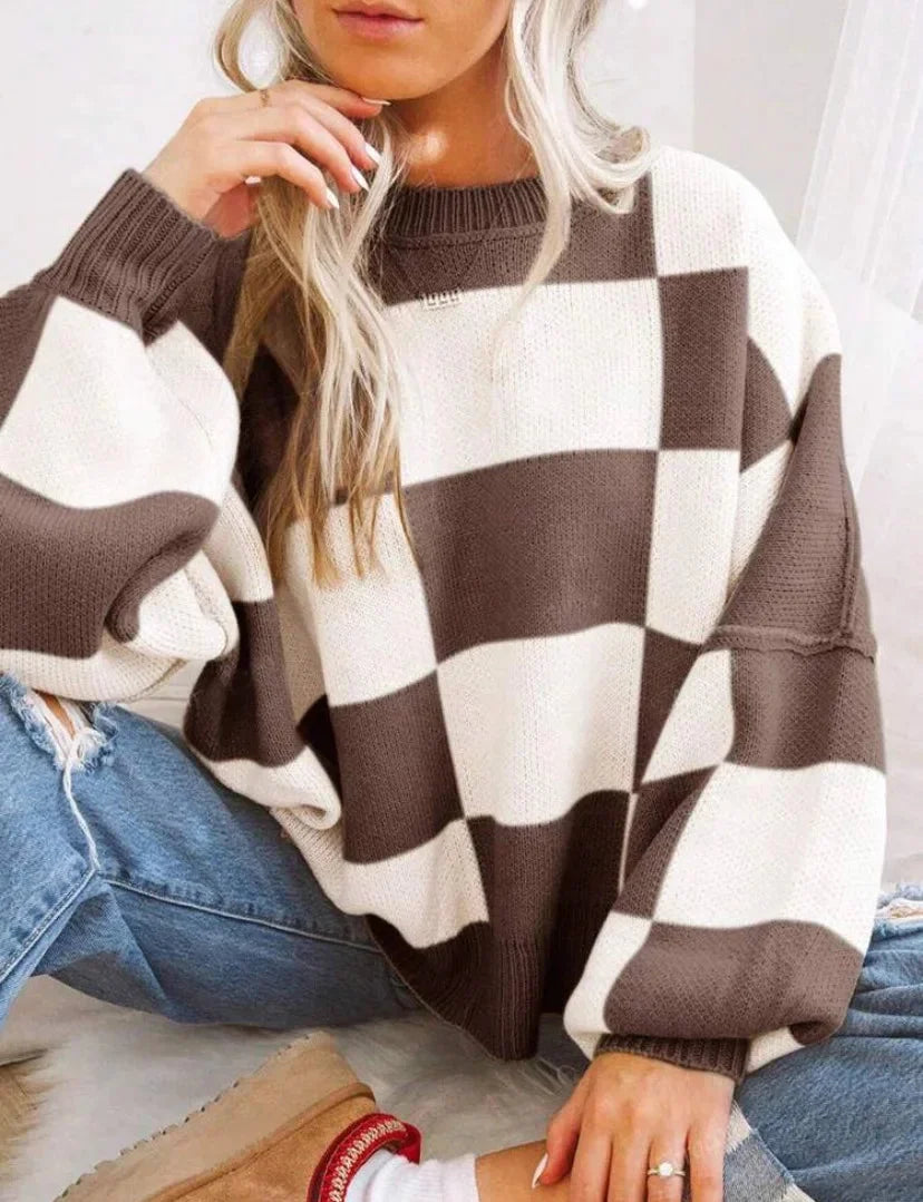 Women's Round Neck Oversized Knit Jumper | Winter