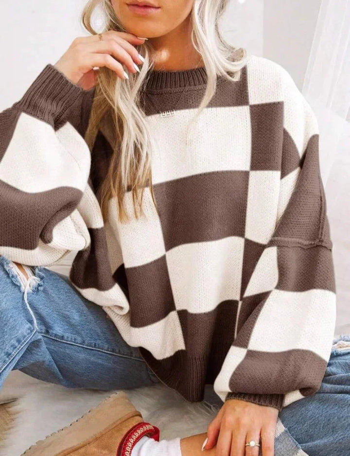 Women's Round Neck Oversized Knit Jumper | Winter