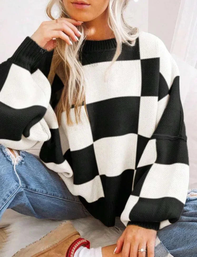 Women's Round Neck Oversized Knit Jumper | Winter