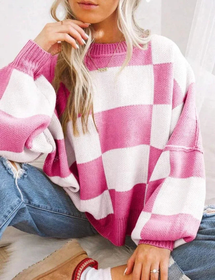 Women's Round Neck Oversized Knit Jumper | Winter