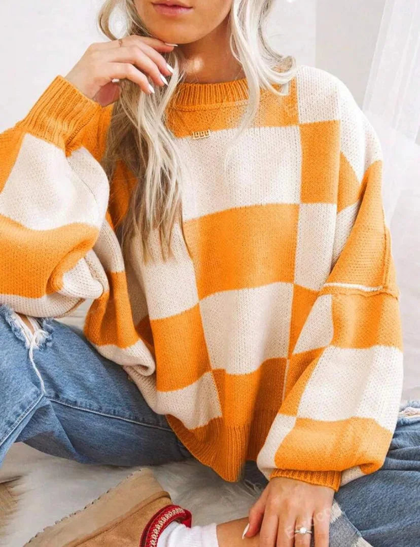 Women's Round Neck Oversized Knit Jumper | Winter