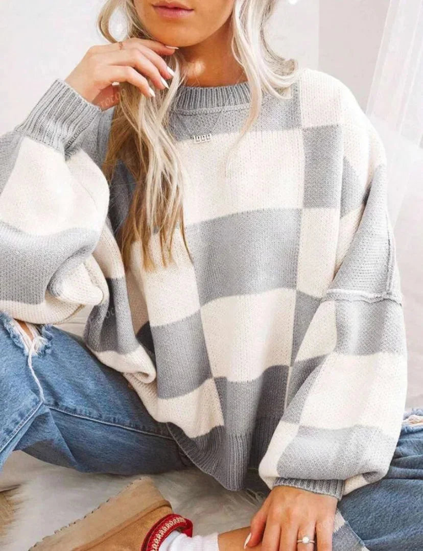 Women's Round Neck Oversized Knit Jumper | Winter
